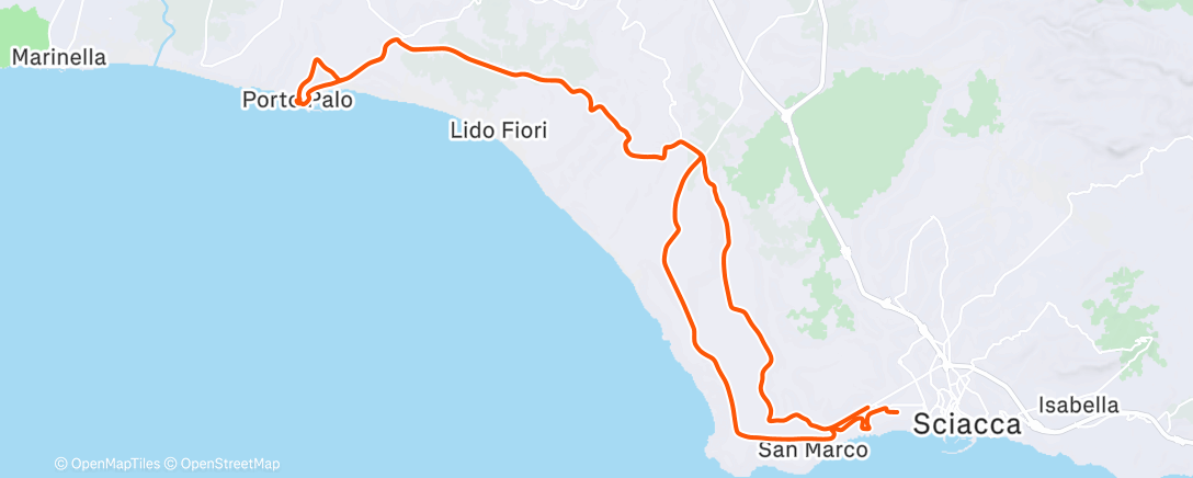 Map of the activity, Porto Palo