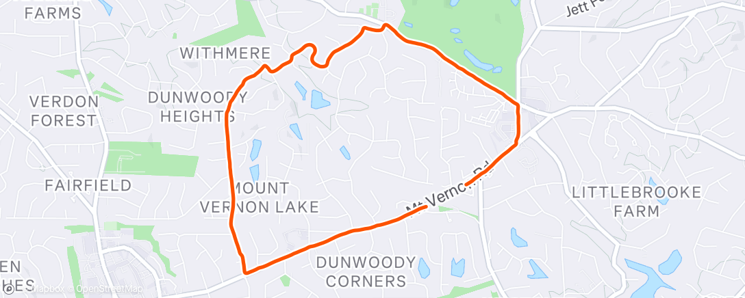 Map of the activity, Morning Run