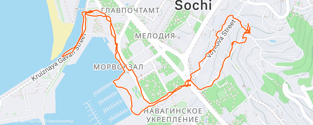 Карта физической активности (Утренний хайкинг)