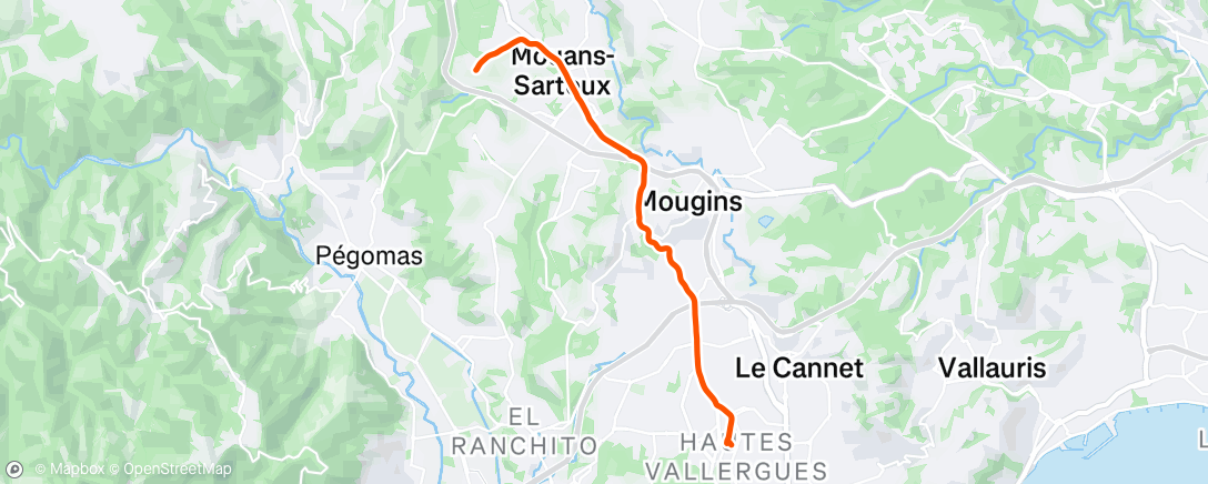 Map of the activity, Morning Ride