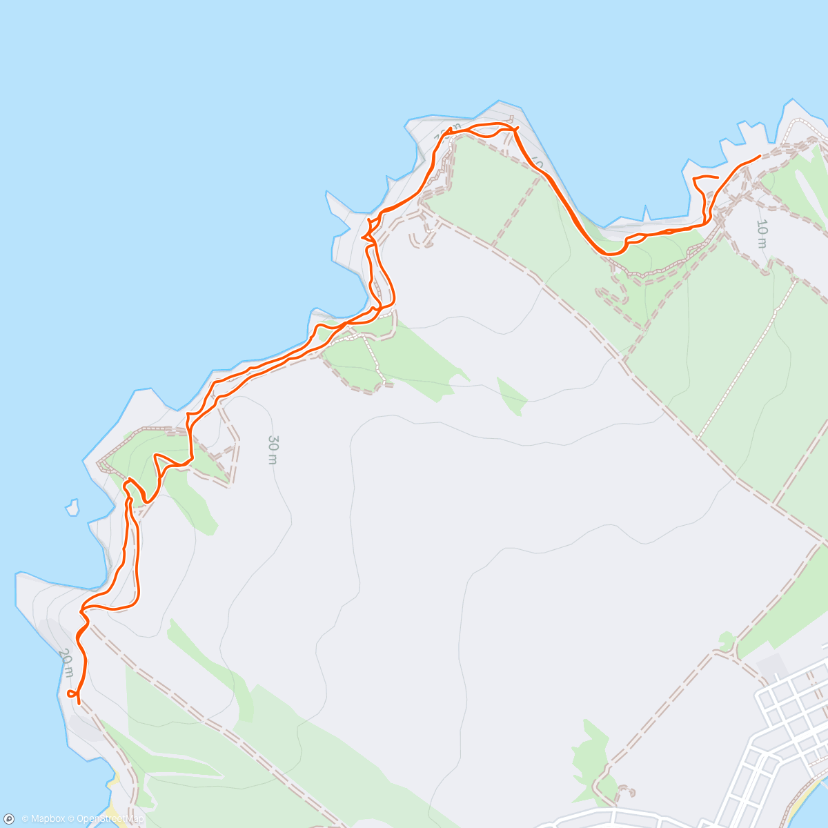 Map of the activity, Afternoon Trail Run