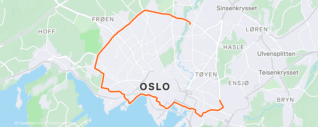 Карта физической активности (Afternoon Run)