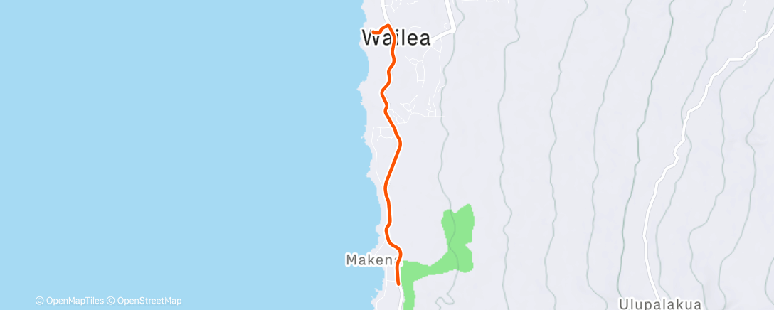 Map of the activity, Wailea OAB