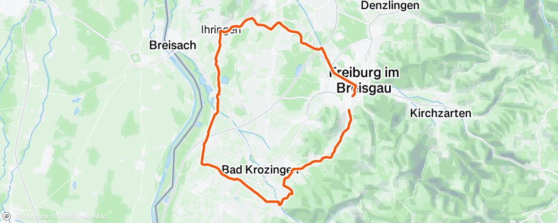 Map of the activity, Mittagsradfahrt