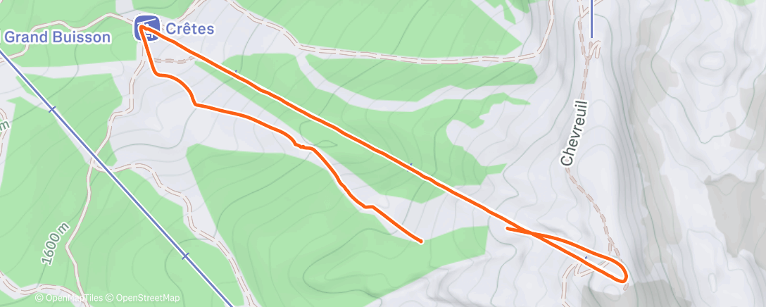 Map of the activity, Ski alpin le midi