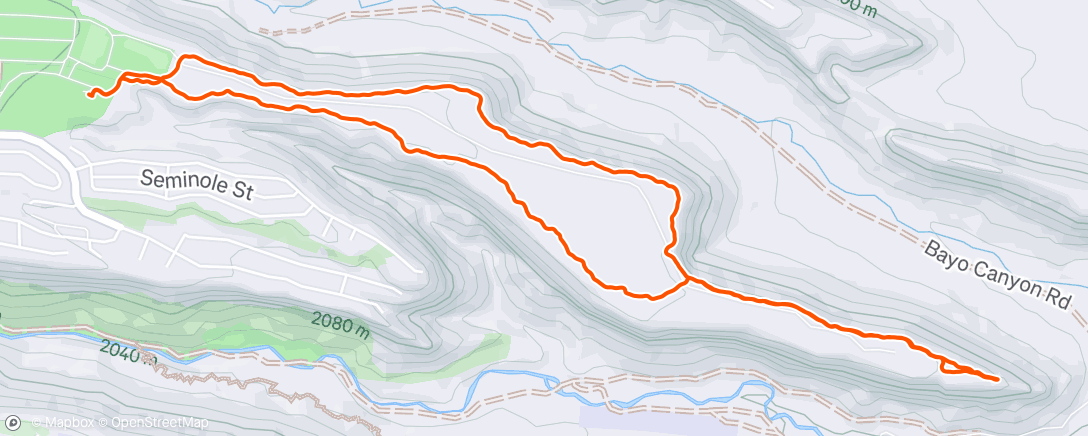 Map of the activity, Afternoon Trail Run