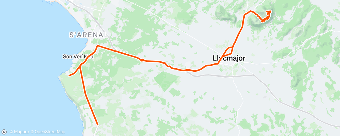 Carte de l'activité Afternoon Ride