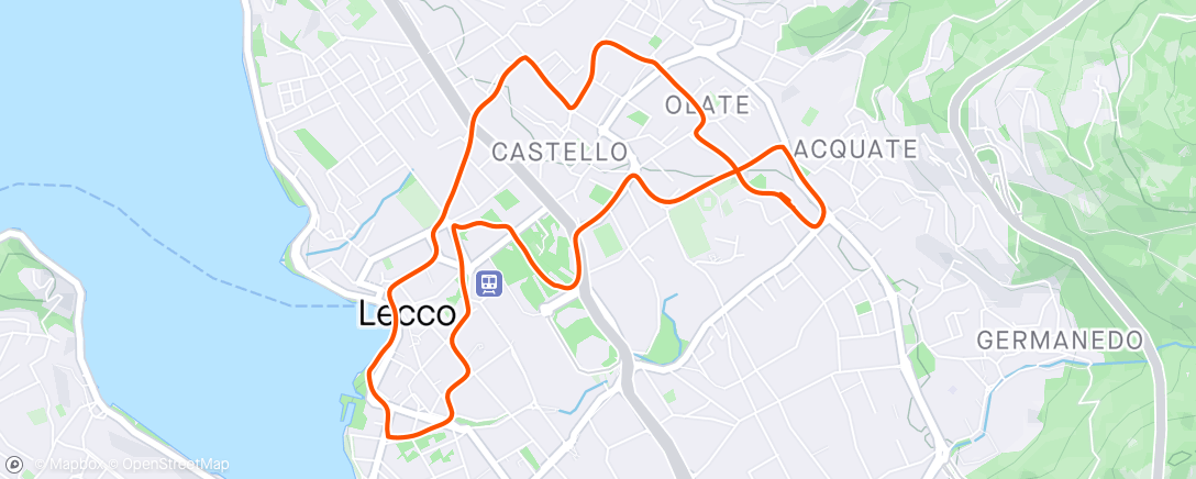 Map of the activity, Giornata top ☀️  oggi un lento per le vie di Lecco