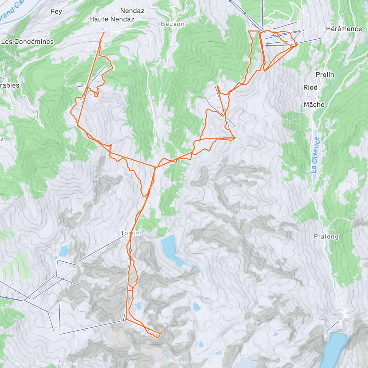 Map of the activity, Above the Clouds