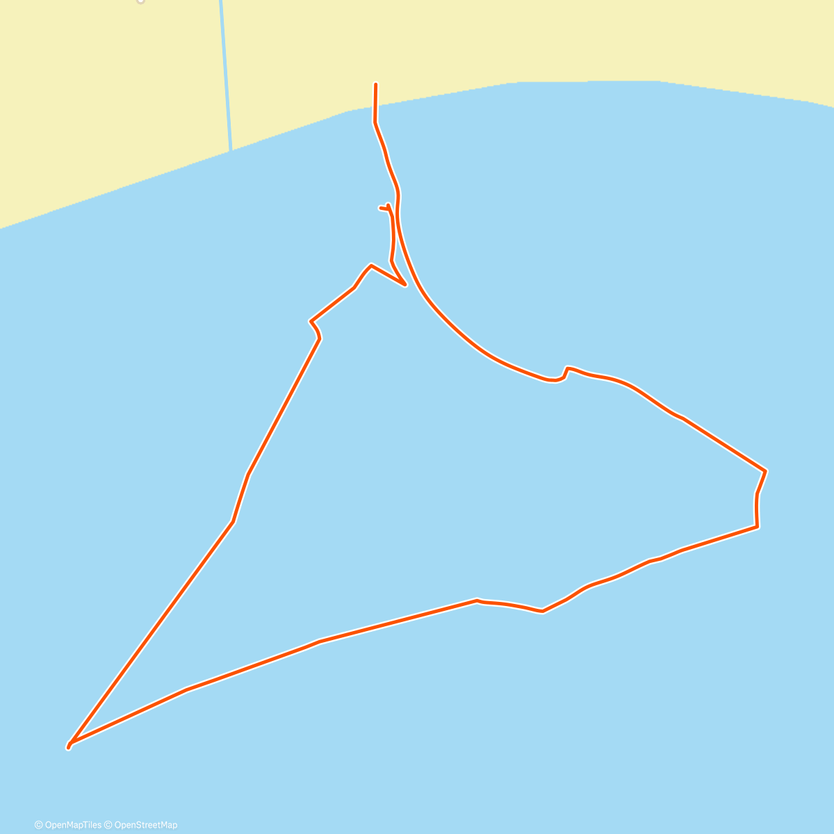 Map of the activity, Afternoon Swim