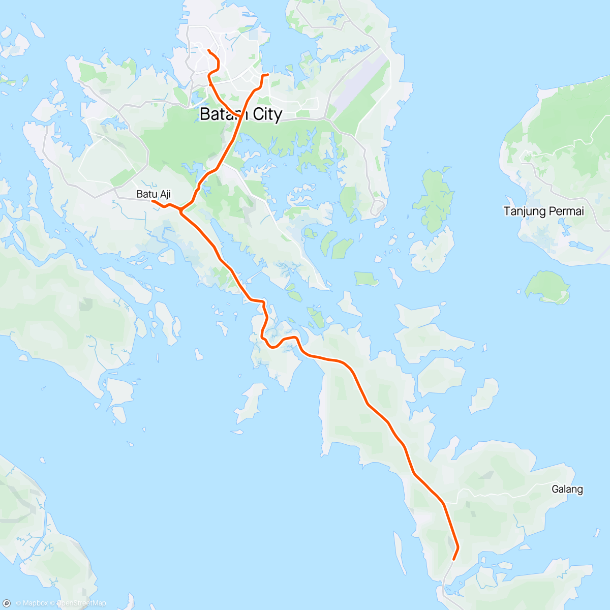 Map of the activity, Batam 4 Bridges