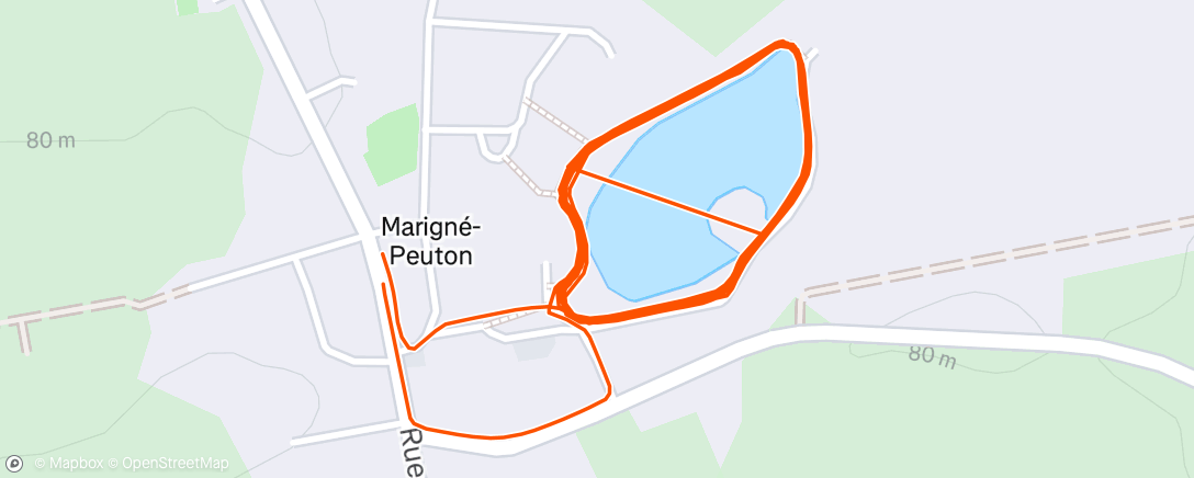 Map of the activity, Course à pied dans l'après-midi