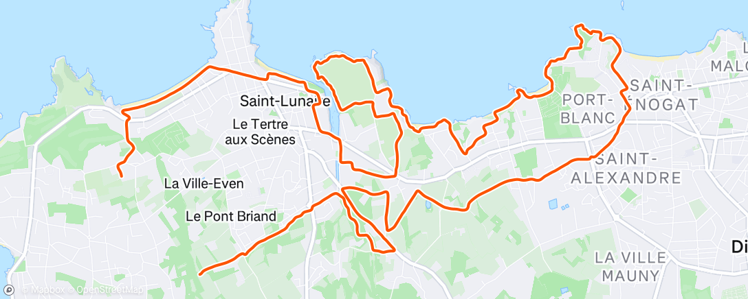 Map of the activity, Trail le matin