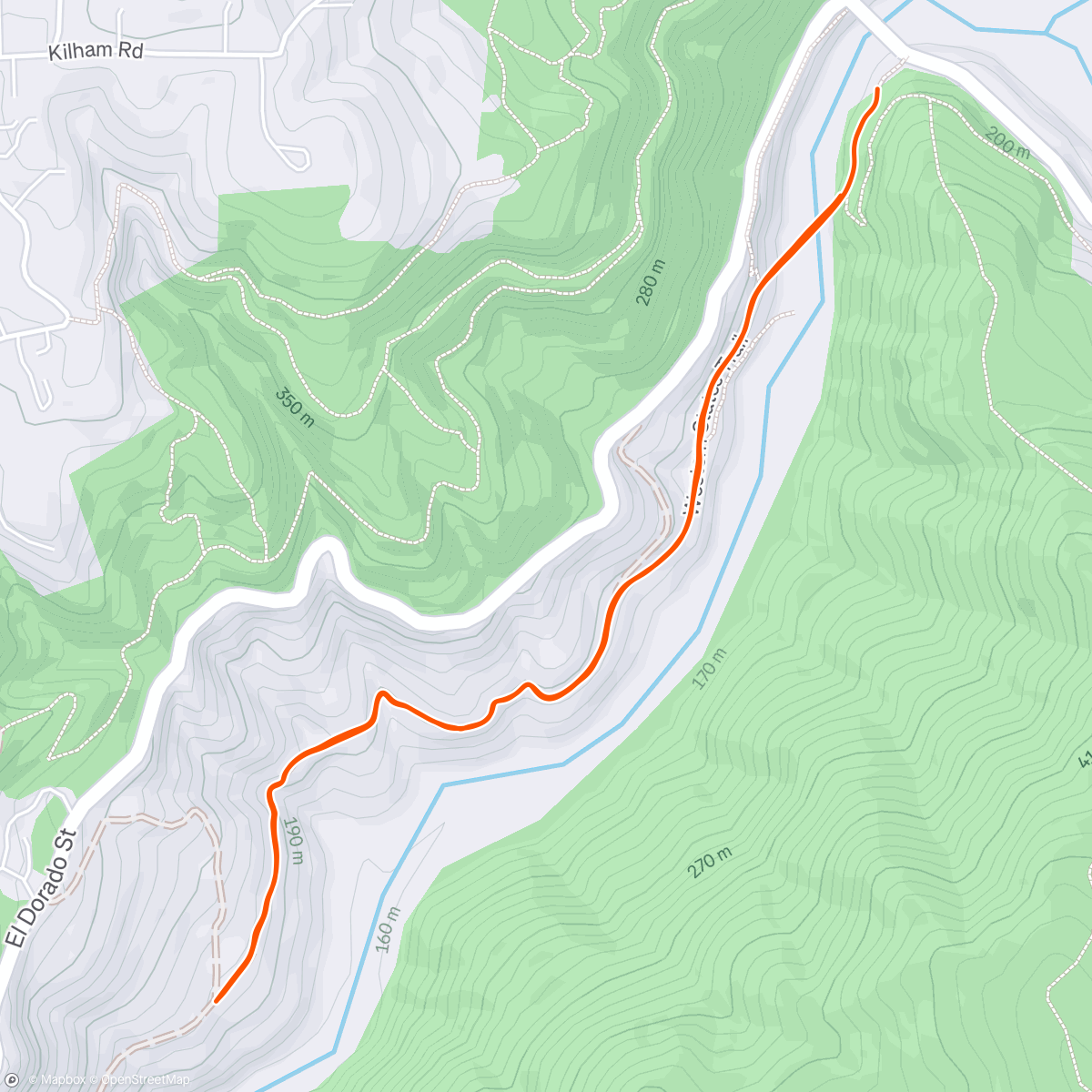 Map of the activity, Lunch Run