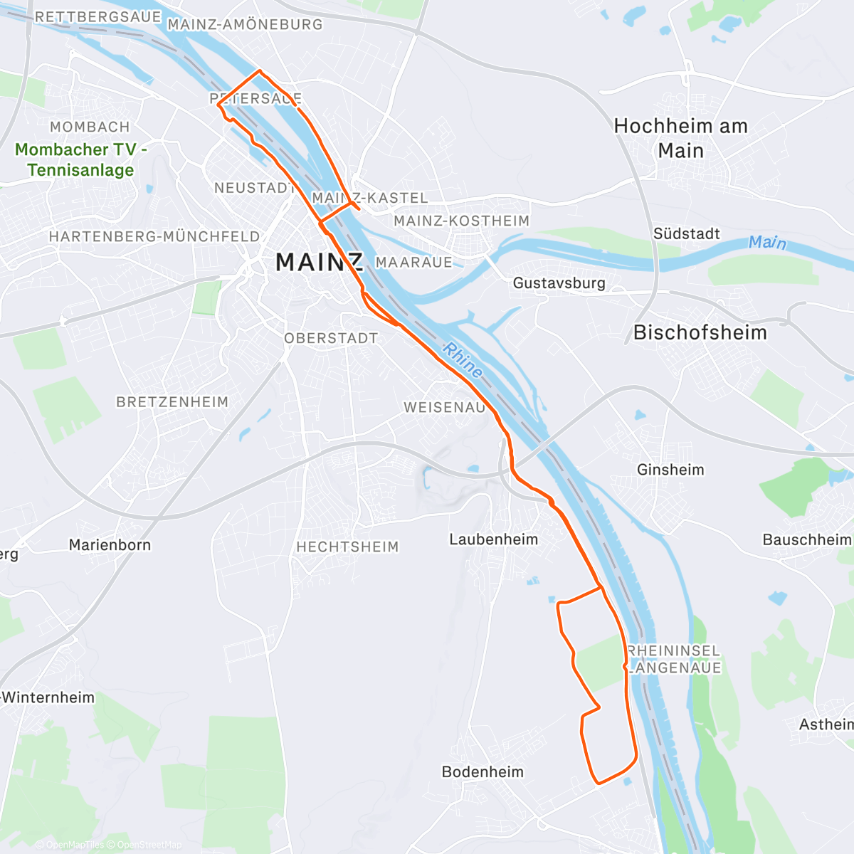 Map of the activity, longish