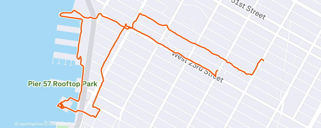 Map of the activity, Morning Run