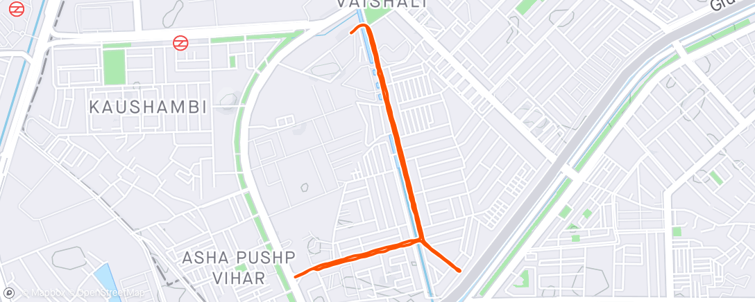 Map of the activity, Morning Run