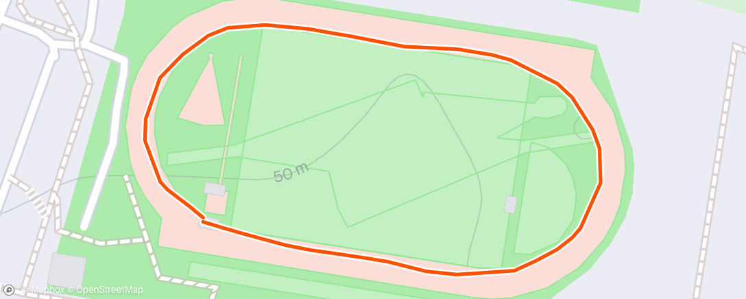 Map of the activity, Timed lap with Thea