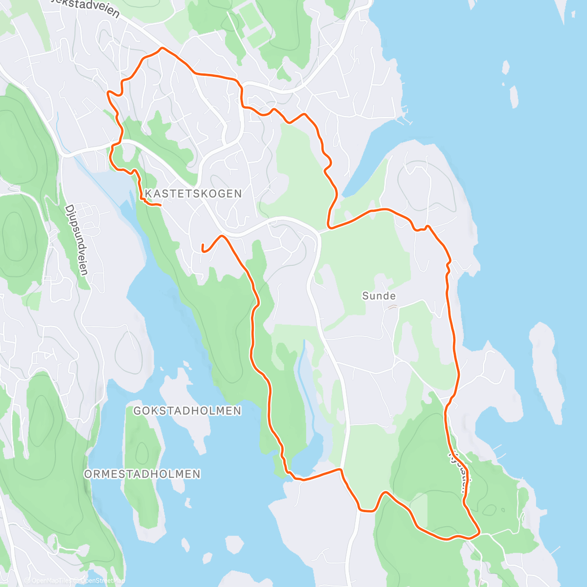 Карта физической активности (Kyststien)