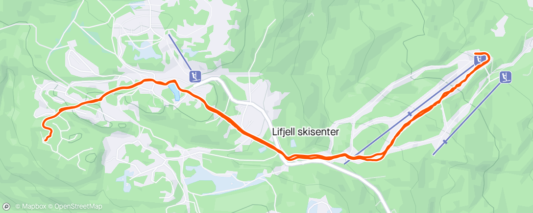 Map of the activity, Kveldstur
