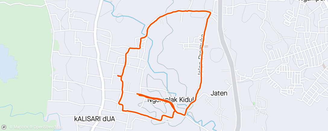 Map of the activity, Mwoning walk