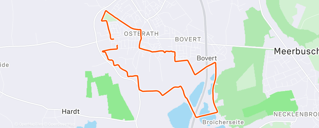 Map of the activity, Morning Run