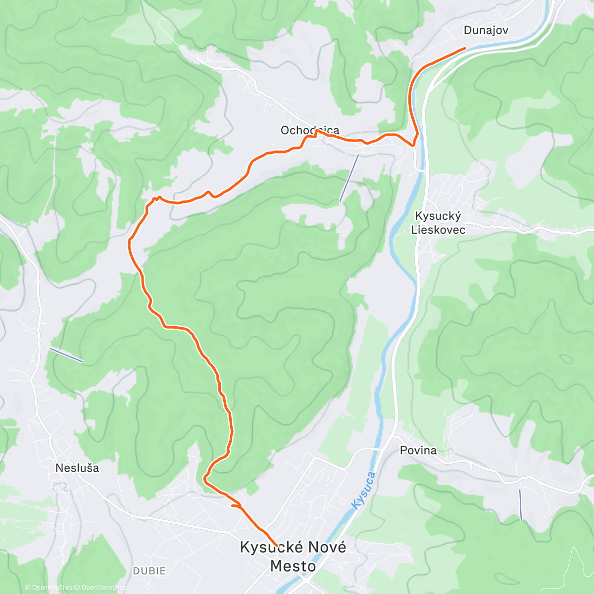 Map of the activity, Kysuce