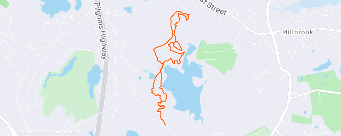 Map of the activity, Evening Trail Run