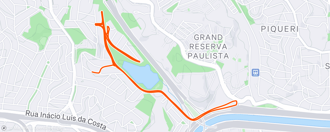 Map of the activity, Corrida ao entardecer