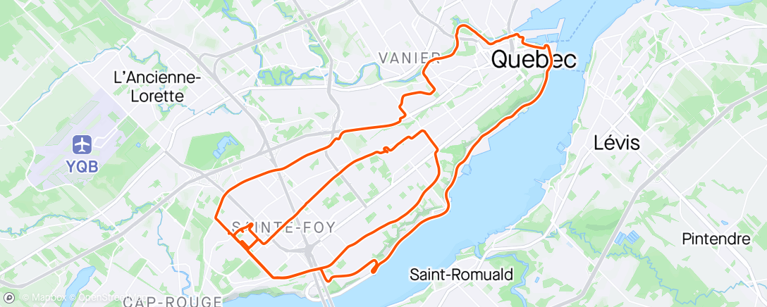 アクティビティ「Sortie vélo le midi」の地図