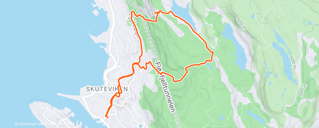 Map of the activity, Afternoon Trail Run