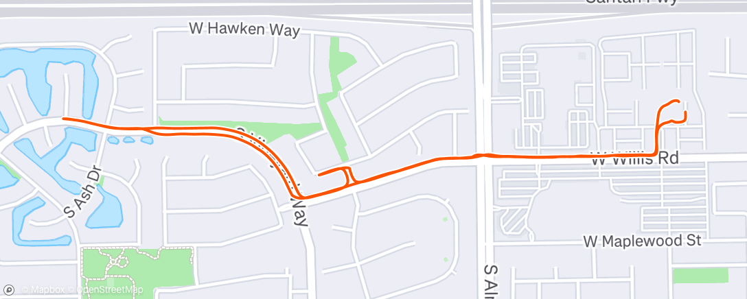 Map of the activity, Morning Walk