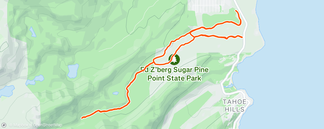 Map of the activity, Afternoon Mountain Bike Ride