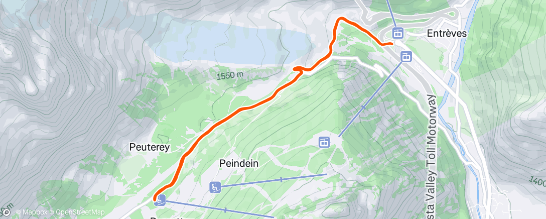 Map of the activity, Lunch Walk