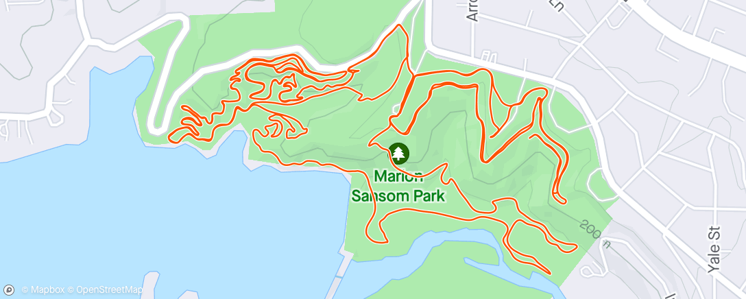Map of the activity, Found some dry trails and found somebody’s wallet