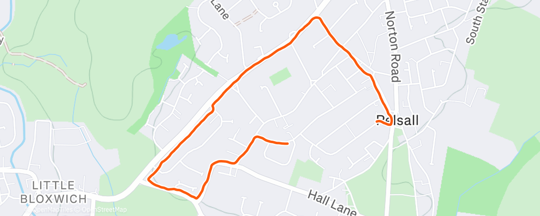 Map of the activity, Afternoon Walk