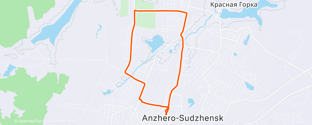 Map of the activity, Вечерний забег