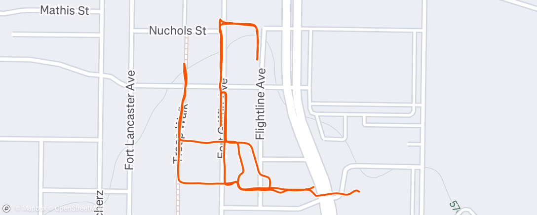Map of the activity, Evening Run