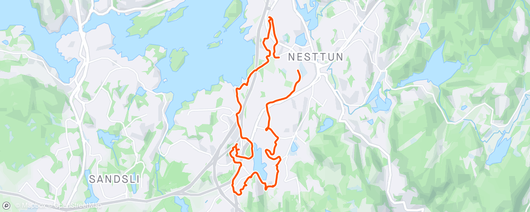 Map of the activity, Stolpejakt gå/jogg