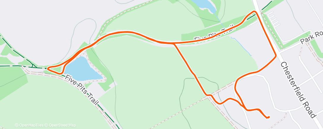 Map of the activity, Boxing Day Dog Walk