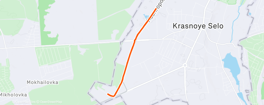 Map of the activity, Утренний забег