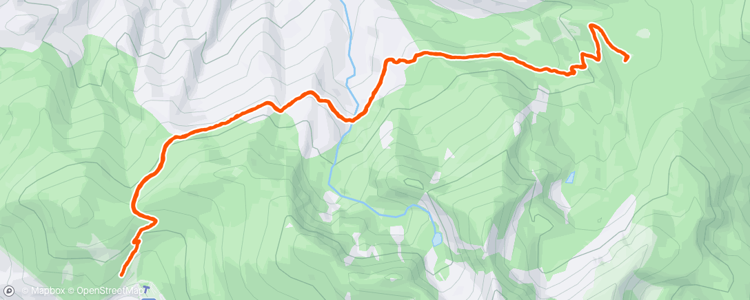 Map of the activity, Afternoon Hike