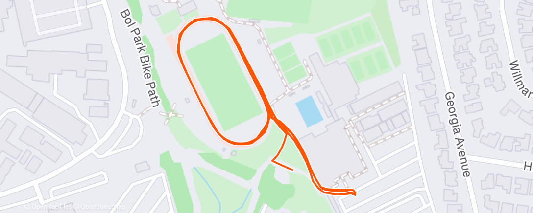 Map of the activity, Gunn Track