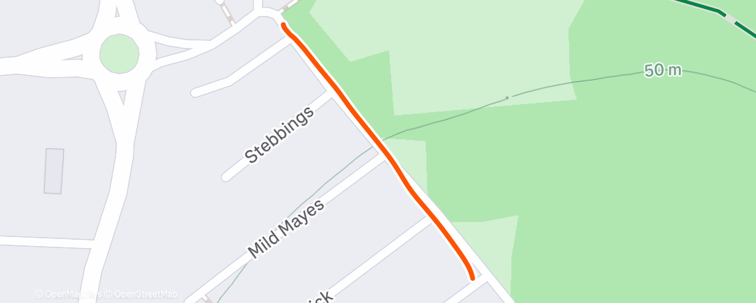 Map of the activity, Night Run