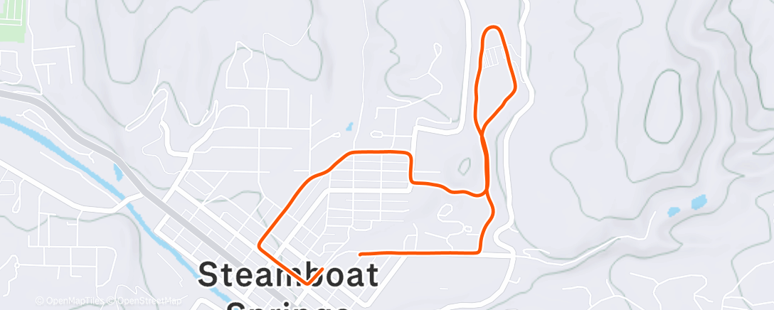 Map of the activity, Lunch Run