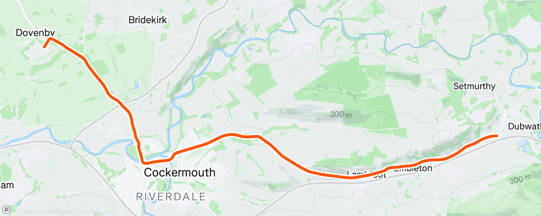 Map of the activity, Afternoon Ride