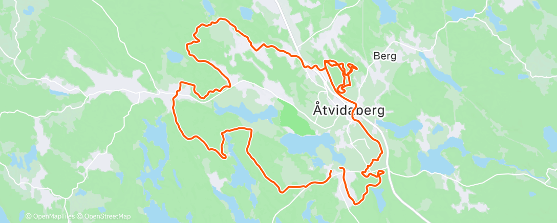 Map of the activity, Afternoon Mountain Bike Ride