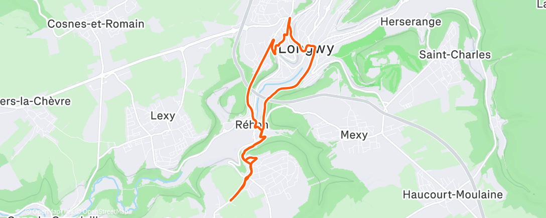 Mapa de la actividad (Trail dans l'après-midi)