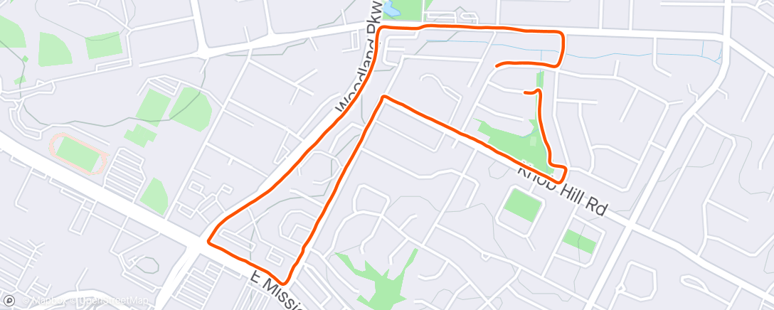 Map of the activity, Lunch Run/walk