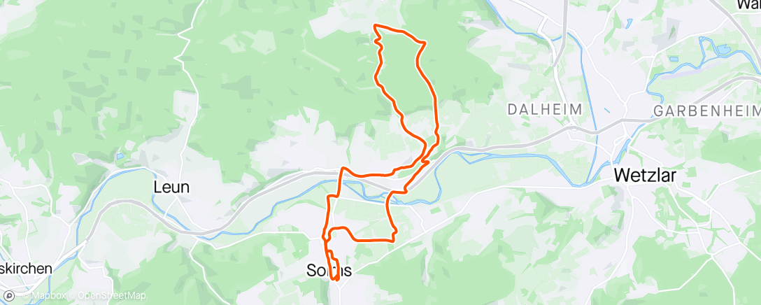 Map of the activity, Solms Rundfahrt